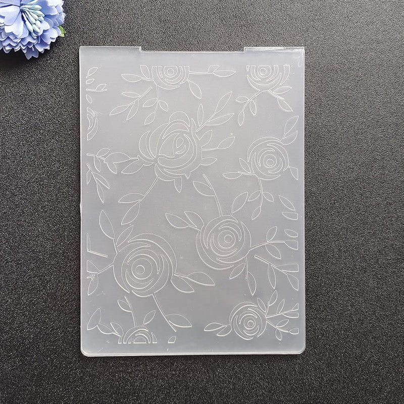 Christmas Rose Background Plastic Embossing Folders For Card Making Scrapbooki