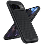 Pixel 9/9 Pro Case, Dual Layer, Heavy Duty, Non-Slip, Shockproof, Rugged Black