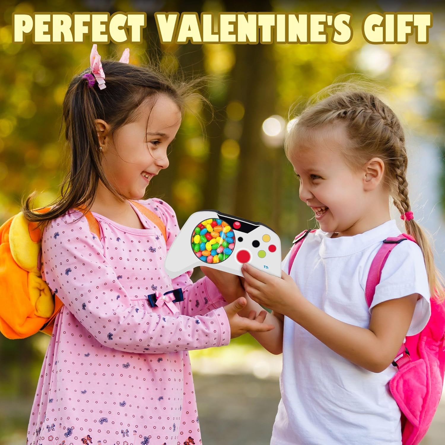 Valentines Day Cards For Kids School - 36 Pack Gamer Valentine'S Day Cards For Candy Holder, Mason Jar Valentines Day Card With Candy Bags For Class Daycare, Boys Valentine'S Card For Classroom