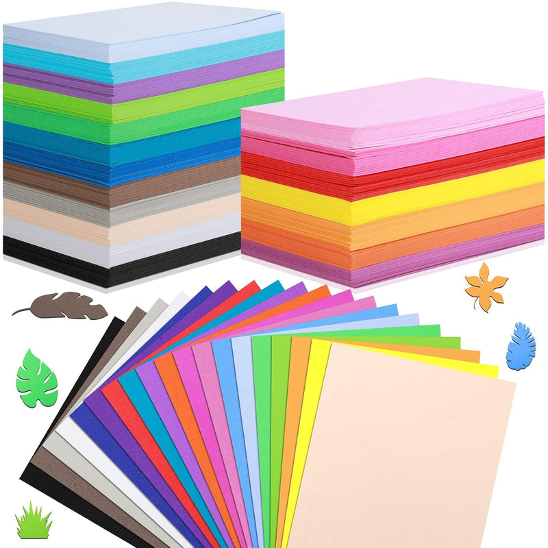 200 Sheets Colorful Eva Foam Sheets Crafts 5.5 X 8.5 Inch Rainbow Colo