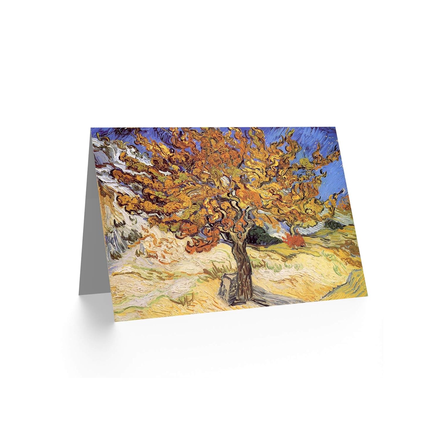 Vincent Van Gogh Mulberry Tree 1889 Old Master Blank Greetings Card