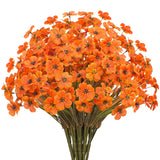 21 Bundles Outdoor Artificial Flowers Uv Resistant Fake Silk Flowers No Fade Faux Plastic Plants Garden Porch Window Box Decoration(Autumn Orange)