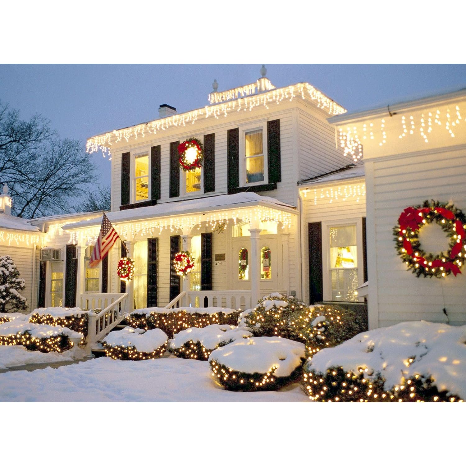 Commercial Deluxe Christmas Light Clips - Box Of 50 Clips For Shingle, Gutter Or Roof - C5,C6,C7,C9,C12,Globe,Mini Lights - Swivel Lock Design - Fast Install Outdoor Clips