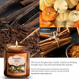Pumpkin Candle 8Oz Jar, Pumpkin Spice Candles, Fall Candles, Fall Scented Candles, Natural Soy Candle Non Toxic, Long Burning, Refillable 8 Oz Glass Jars