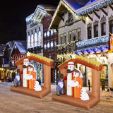 6Ft H Christmas Inflatable Nativity Scene With Build-In Led Lights, Christmas Inflatable Outdoor Indoor Decorations Larg