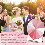 12-Inch Spinning Wheel For Baby Shower & Bridal Shower Games - Prize Wheel Spinner With Stand & Heart Shape Arrow - Funny Bachelorette Party Games Ideas(Pink)