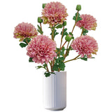 Artificial Silk Flowers Dahlia 24'In Fake Long Stem Flower 5 Pcs,Suitable For Wedding Decoration Bouquets,Core Decorations,Home Furnishings (5, Fall Pink)