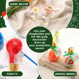 36 Set Christmas Candy Containers Fillable Light Bulb Ornaments 100 Ml Clear Plastic Candy Containers Reusable Candy Jars With Happy Holiday Cards Christmas Gifts Bulk For Xmas Party Crafts