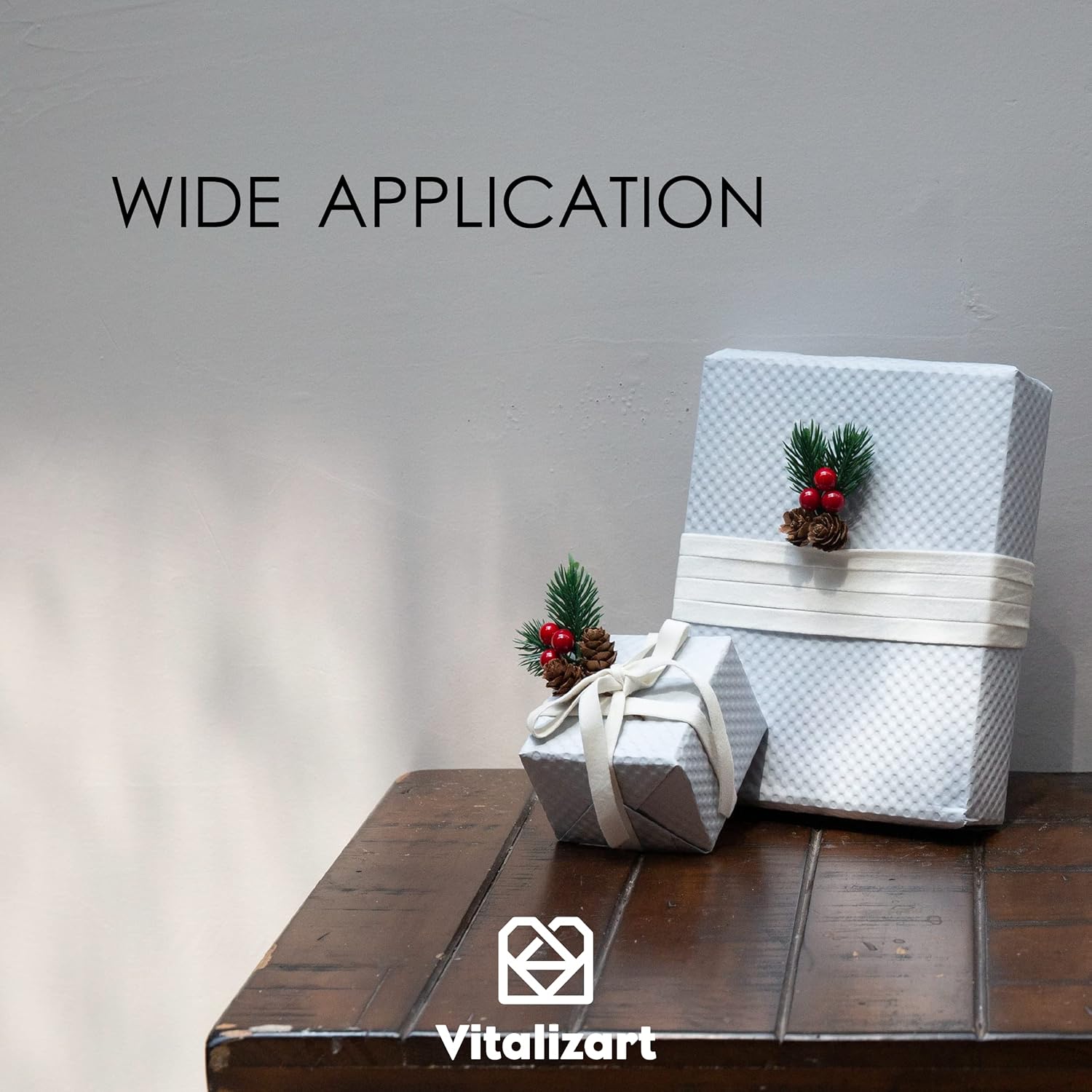 White Velvet Ribbon Set 3/8"" X 15 Yd Wooden Spool Fabric Trim 3 Rolls * 5 Yd For Christmas Wreath Decoration Handmade Craft Ornaments Gift Wrapping & Bow Making (Cream)