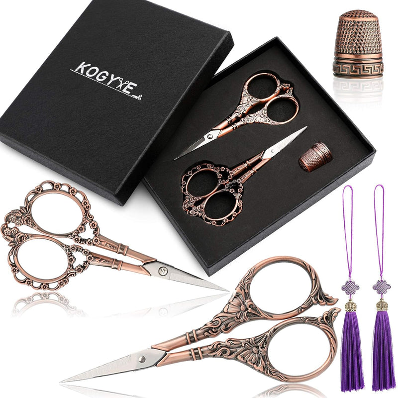 2 Pairs Embroidery Scissors Set, Sewing Scissors Sharp Tip Stainless S