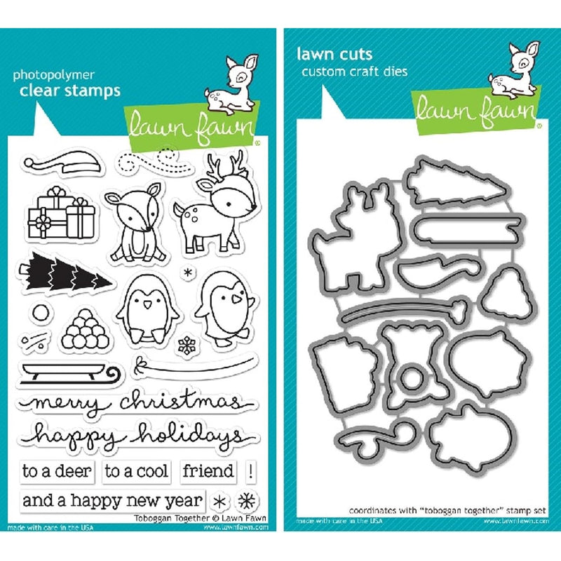 Toboggan Together Clear Stamp And Die Set - Includes One Each Of Lf976 (Stamp)