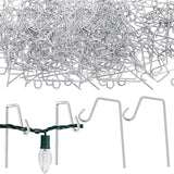 90 Pieces Metal Christmas Light Gutter Hooks - Stainless Steel Hangers For Gutters, Mesh Filter, Shingles, Eaves, Fence, Outdoor Hanging Lights(Silver)