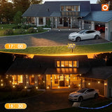 54FT Solar String Lights Outdoor Waterproof with USB Charging & Remote Dimmable Patio Lights