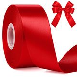 Red Ribbon 1 1/2 Inch, 30 Yards Red Ribbon For Gift Wrapping, Polyester Satin Christmas Ribbon For Wedding Xmas Tree Valentines Day Decorations Diy Bows Wrapping Bouquet Floral Arrangements