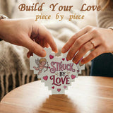 Cute Valentines Day Gifts For Him Her - Heart Puzzle Sign With Keychain & Card - Small Funny Valentines Gifts For Boyfriend Girlfriend - Romantic Anniversary Birthday Gift For Husband Wife, Cute Decor
