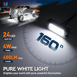 Q1 Max White Rock Lights 8 Pod Super Bright Underglow Light Kit IP68 Waterproof for Truck ATV UTV Golf Cart