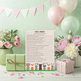 Dad Jokes Baby Shower Games, Woodland Animals, Jungle Theme Baby Shower — Pack Of 25 — Fun Dad Joke Game, Funny Daddy Joke Trivia, Welcome To The Wild Shower, Gender Neutral Birthday Activity G601-Djk