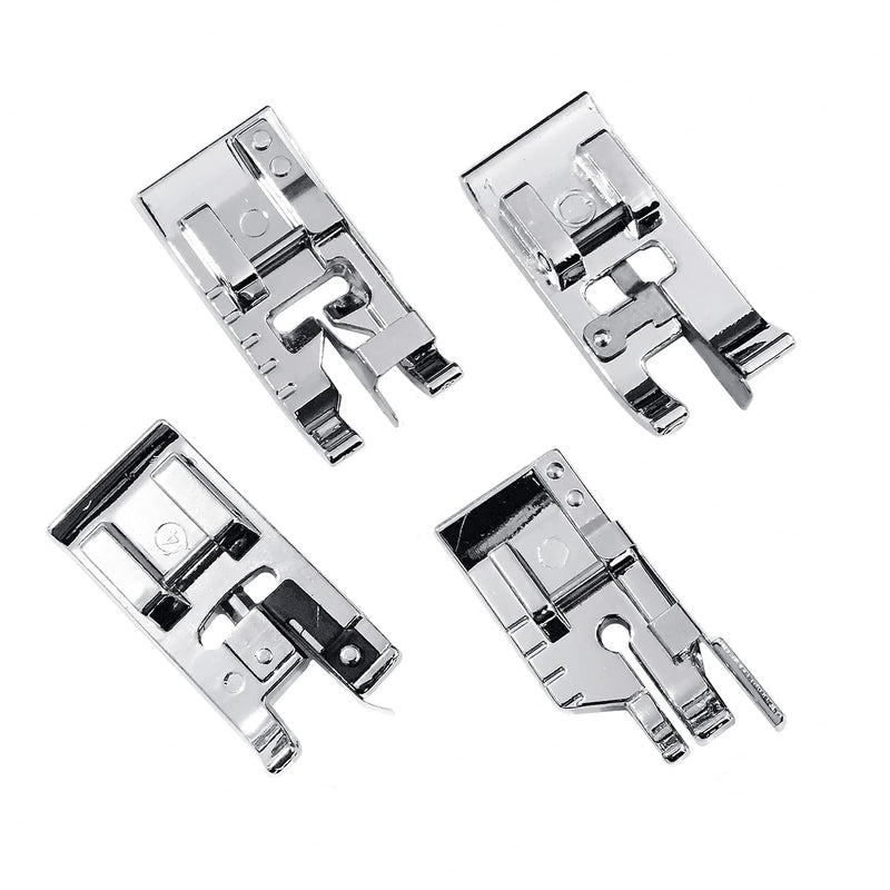 4Pcs Sewing Machine Presser Foot Set Of 1/4 Inch Quilting Patchwork Presser Fo