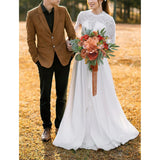 Burnt Orange Wedding Bouquets For Bride, Artificial Flowers Terracotta Bouquet For Rustic Wedding Ceremony And Anniversary