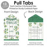Big Dot of Happiness Family Tree Reunion - Family Gathering Party Game Pickle Cards - Conversation Starters Pull Tabs - Set of 12