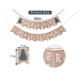 Christmas Banner - Merry Christmas Burlap Banner Party Photo Props Home Decoratios
