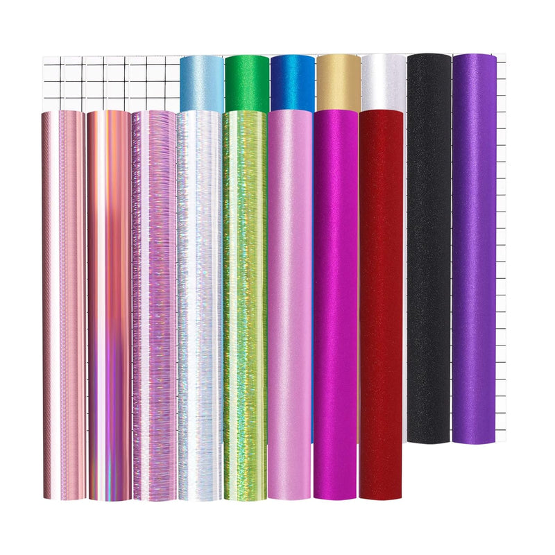 Glitter Removable Vinyl Bundle, 30 Pack 12"X10" Glitter Adhesive Vinyl