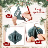 24 Pcs Christmas Paper Honeycomb Ornaments 3D Christmas Party Decorations Hanging Ornaments For Xmas Tree Hanging Centerpieces Paper Ball For Garland Xmas New Year Party Holiday Decor Home