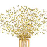 50Pcs Gold 4Mm Pearls String Beaded Bouquet Spray Sticks Beaded Stick Bride Wedding Pearl Bouquet For Party Decoration, Christmas Decorations Bridal Wedding Party Table Decorations