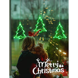 30Led Christmas Window Lights,3 Christmas Tree Curtain String Lights Usb/Battery Operated,Hanging Xmas Light For Indoor