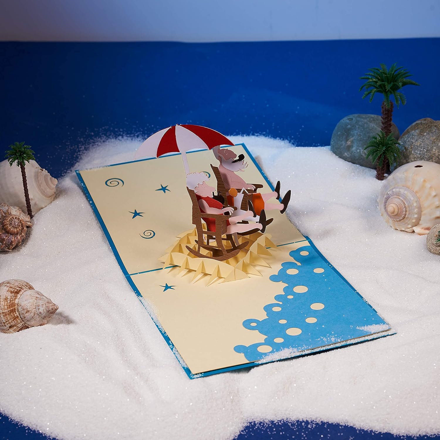 - Retirement Pop Up Card With Unique 3D Romantic Grandparents On Beach Card, Grandparents Day Pop Up Cards, Perfect Surprise For Couple, Women, Men And Friends
