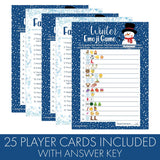 Winter Holiday Party Games Emoji Picture Guessing And Fact Or Flake Winter Trivia 2 Game Bundle For Kids - 25 Dual Sided Cards