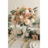 Artificial Flowers Combo Box Set Faux Flowers Bulk Flower Leaf With Stems For Diy Wedding Bouquets Centerpieces Baby Shower Party Home Decorations