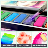Travel Watercolor Kit, Watercolor Paint Set For Kids & Adults, Travel Palette With Water Brush