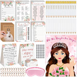 9 Sets Wedding Bridal Shower Games For 50 Guests - Put A Ring, Would She Rather, Guess The Dress, How Many, Guess Sex, Pin The Ring, Wishes