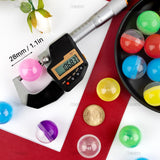, Colorful Small Round Capsules 1.1 Inch Vending Machine Empty Plastic Gumball Containers For Party Favor Prize (50 Packs)