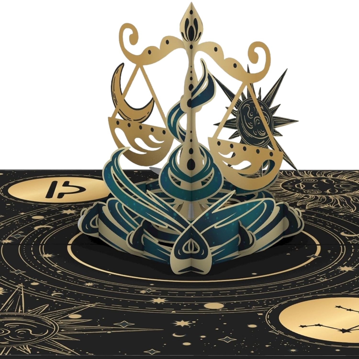 5"X7" Libra Birthday 3D Pop-Up Card – Celestial Constellation Horoscope Design – Mysterious Zodiac Gift For September 23Rd To October 22Nd Birthdays, Astrology Lovers, And Family