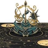 5"X7" Libra Birthday 3D Pop-Up Card – Celestial Constellation Horoscope Design – Mysterious Zodiac Gift For September 23Rd To October 22Nd Birthdays, Astrology Lovers, And Family