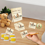 Woodland Animal Baby Shower Game Set, How Big Is Mommy Belly, 36 Cards With String, Wood Frame Stand, Mom-To-Be Badge
