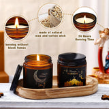 10 Pcs Eid Mubarak Scented Soy Candle 3.5 Oz Ramadan Scented Candle Muslim Islamic Party Favors Gifts Glass Jar Candles For Eid Holiday Celebration Decorations (Dark Brown,Pattern)