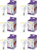 65W BR30 Tunable White LED Smart Flood Bulb 6 Pack Matter Compatible Wi-Fi Enabled E26 Base