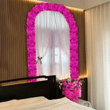 Artificial Flower Arch 12 Pack Red Floral Swags For Wedding Décor, Elegant Faux Flowers Arrangement For Archways Party Backdrop (6, Bright Pink)