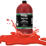 Pouring Masters Hot Tamale Red Ready To Pour Acrylic Pouring Paint - Premium 64-Ounce Pre-Mixed Fluid Acrylic Paint - Fluid Art Supplies For Canvas, Wood, Paper, Tile & Rocks