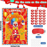 Carnival Circus Theme Party Games Attach The Nose On The Clown Game Birthday Party Game Circus Pin Game And Activities For Boys Girls Carnival Party Supplies Decorations Indoor Outdoor