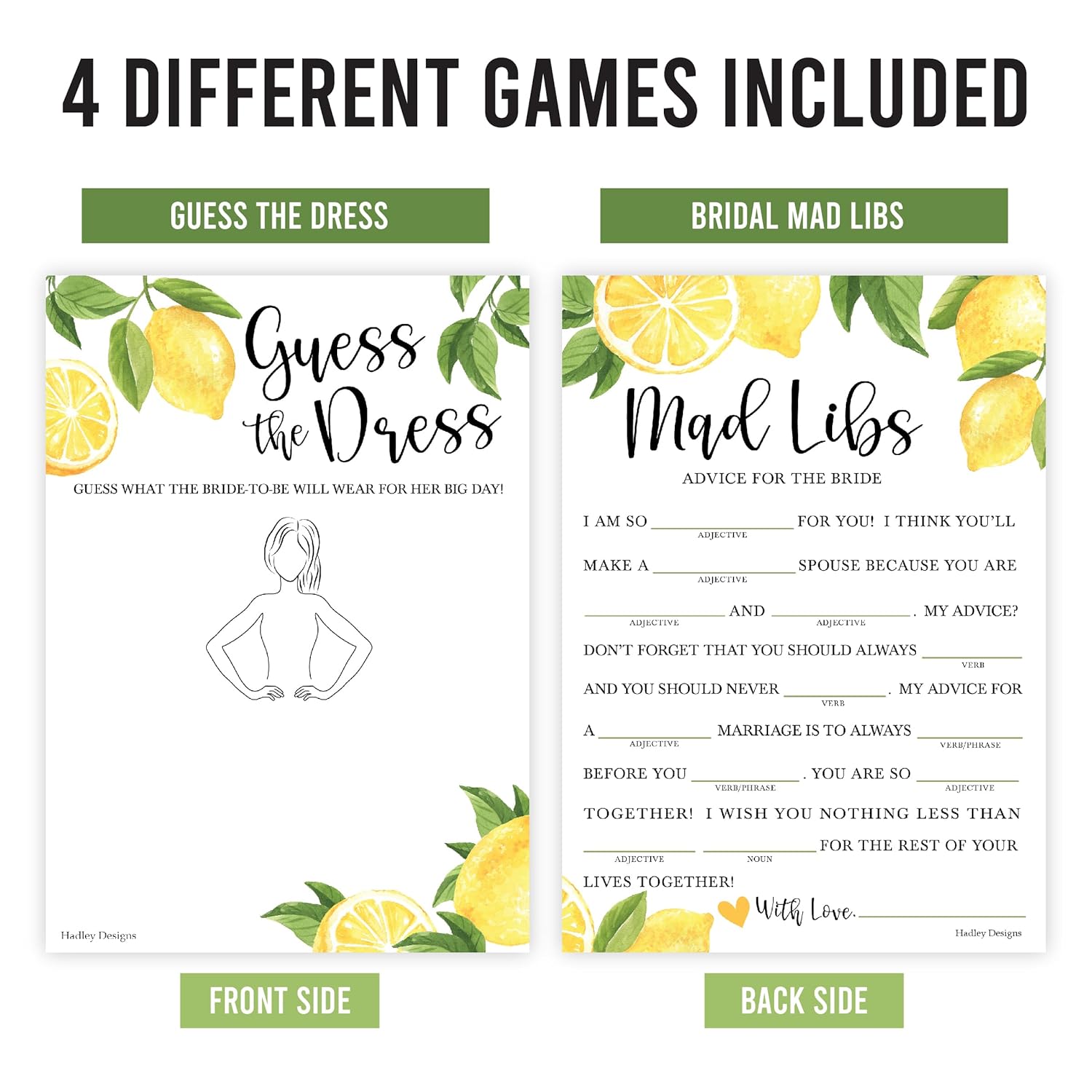40 Lemon Funny Bridal Shower Games 20 Guests-Wedding Games For Bridal Shower, Couples Wedding Shower Games For Couples, Games For Bridal Shower Bingo Game, Bridal Party Games
