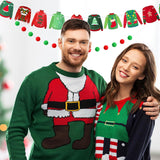 Ugly Sweater Party Decorations - It'S About To Get Ugly Banner, Felt Garland, Christmas Lights & Ideas For Home Mantel