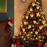 Christmas Santa Claus String Lights, 8.5Ft Christmas Decorations String Lights With 10 Santa Claus, Plug In Waterproof N