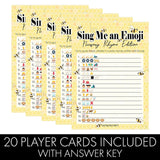 Bumble Bee Baby Shower Games, Nursery Rhyme Emoji Game Cards - 20 Count, What Will Baby Bee Gender Reveal Games
