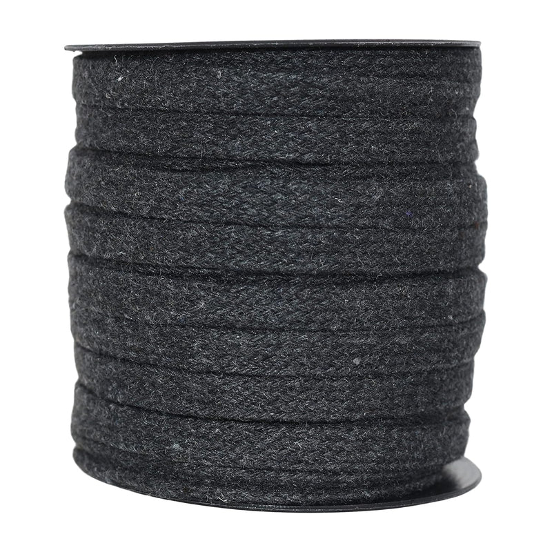 Charcoal Gray Flat Drawstring Cord Drawstring Replacement, 3/8 Inch 20 Yds Cha