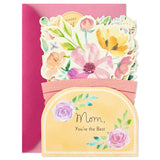 Hallmark Paper Wonder Mothers Day Pop Up Card for Mom (Pink Flower Bouquet, You're the Best) (699MBC1127)