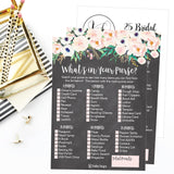 Baby Shower Game Cards, Dark Gray And Peach, 25 Pieces, Easy To Write On, Ideal For Baby Shower, Engagement, Bachelorette Party, Bridal Shower, Anniversary, Wedding